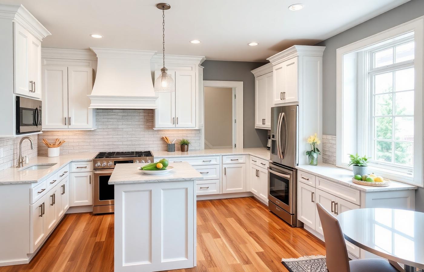 8792 Baywood Dr — remodeled kitchen with granite counters and bar seating