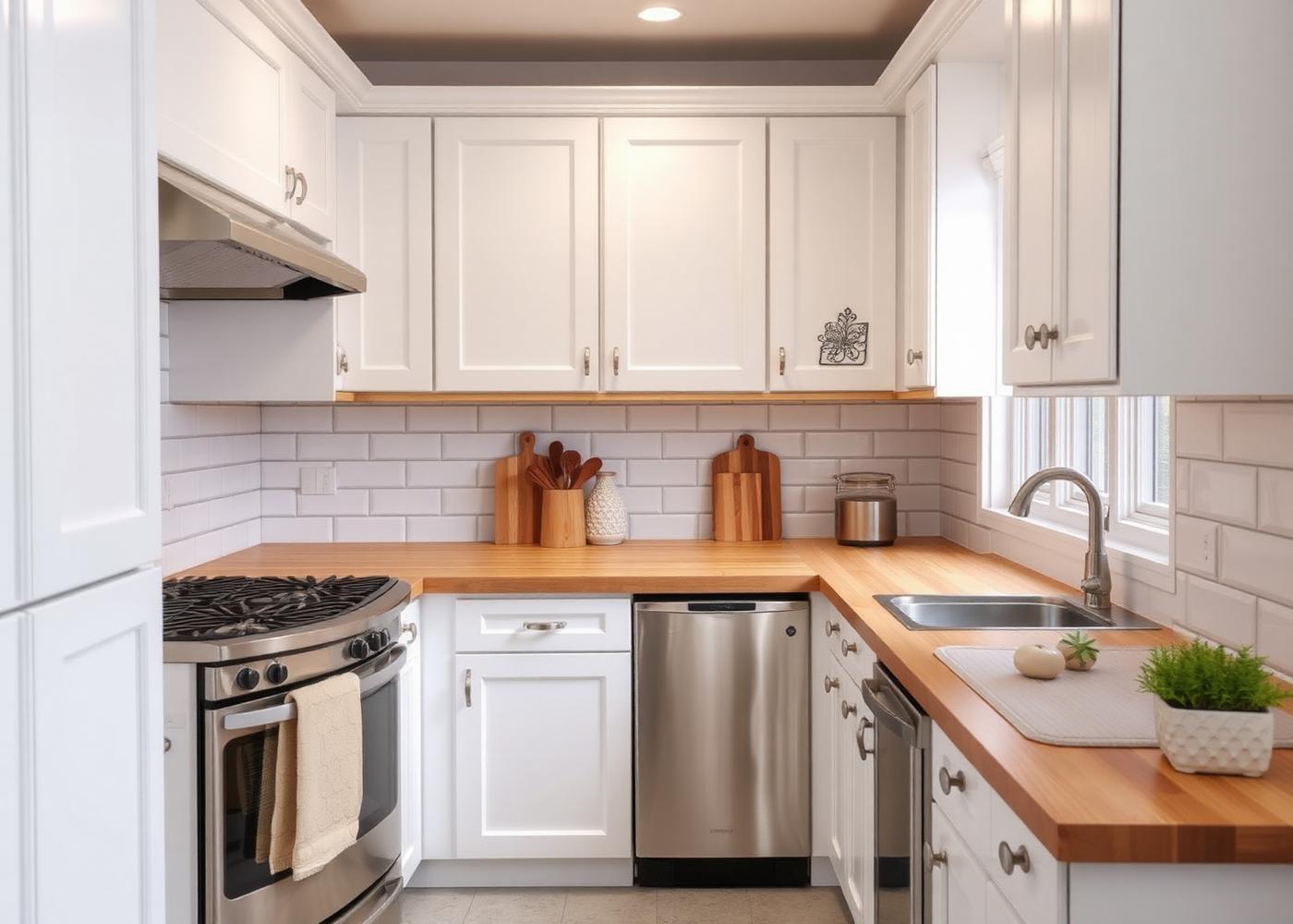 25552 Mackenzie St — remodeled kitchen with butcher-block counters