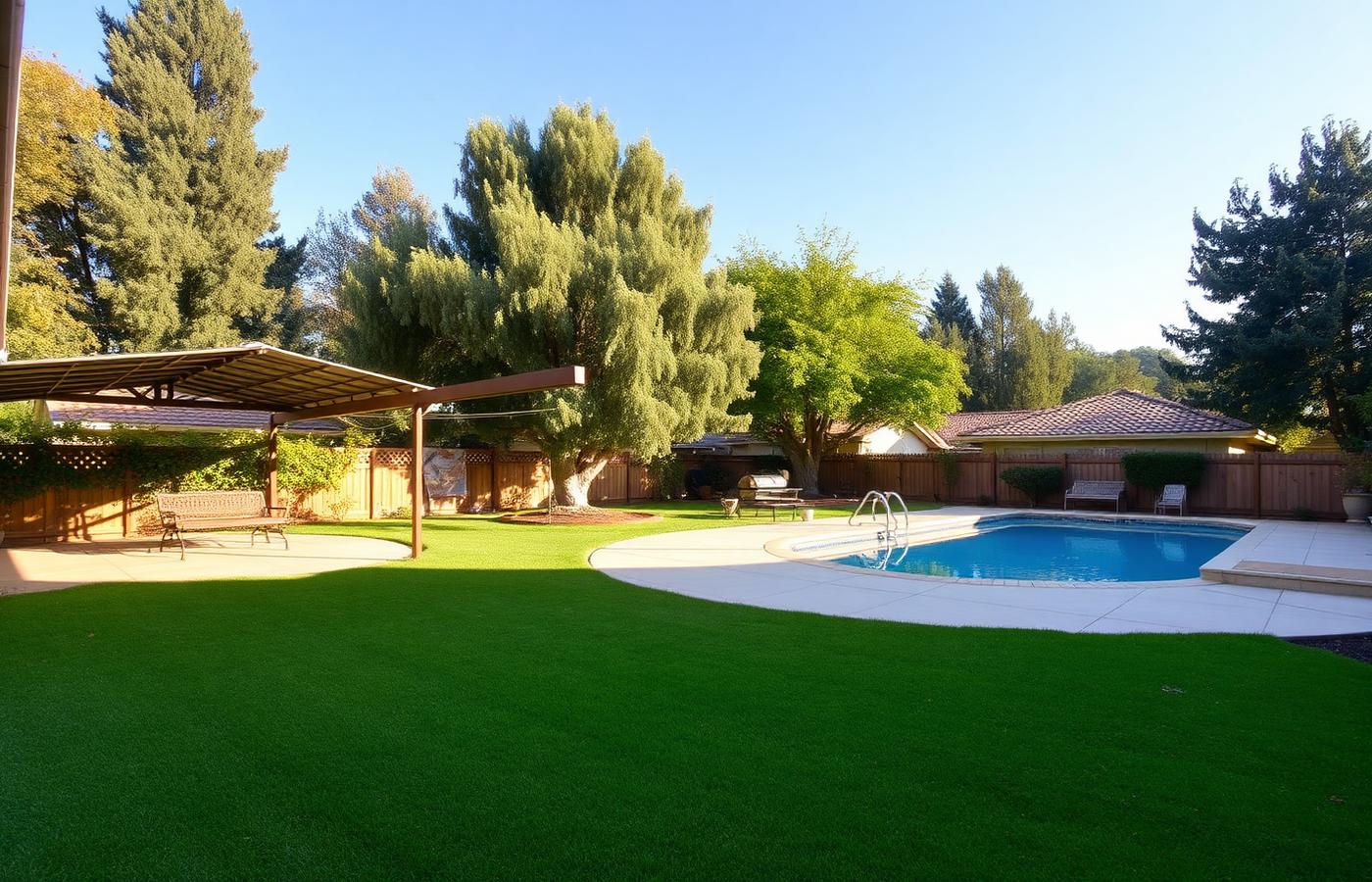 17986 Santa Olivia St — large backyard with patio, lawn and pool