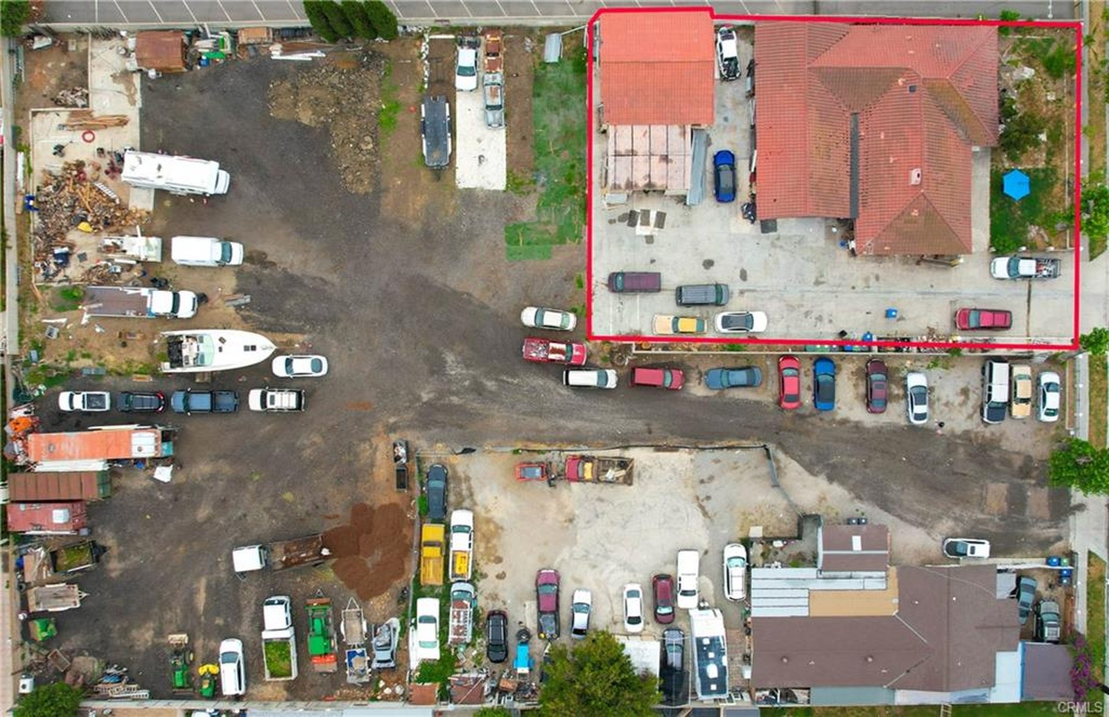 803 S Sullivan St — aerial showing the depth of the parcel from the street