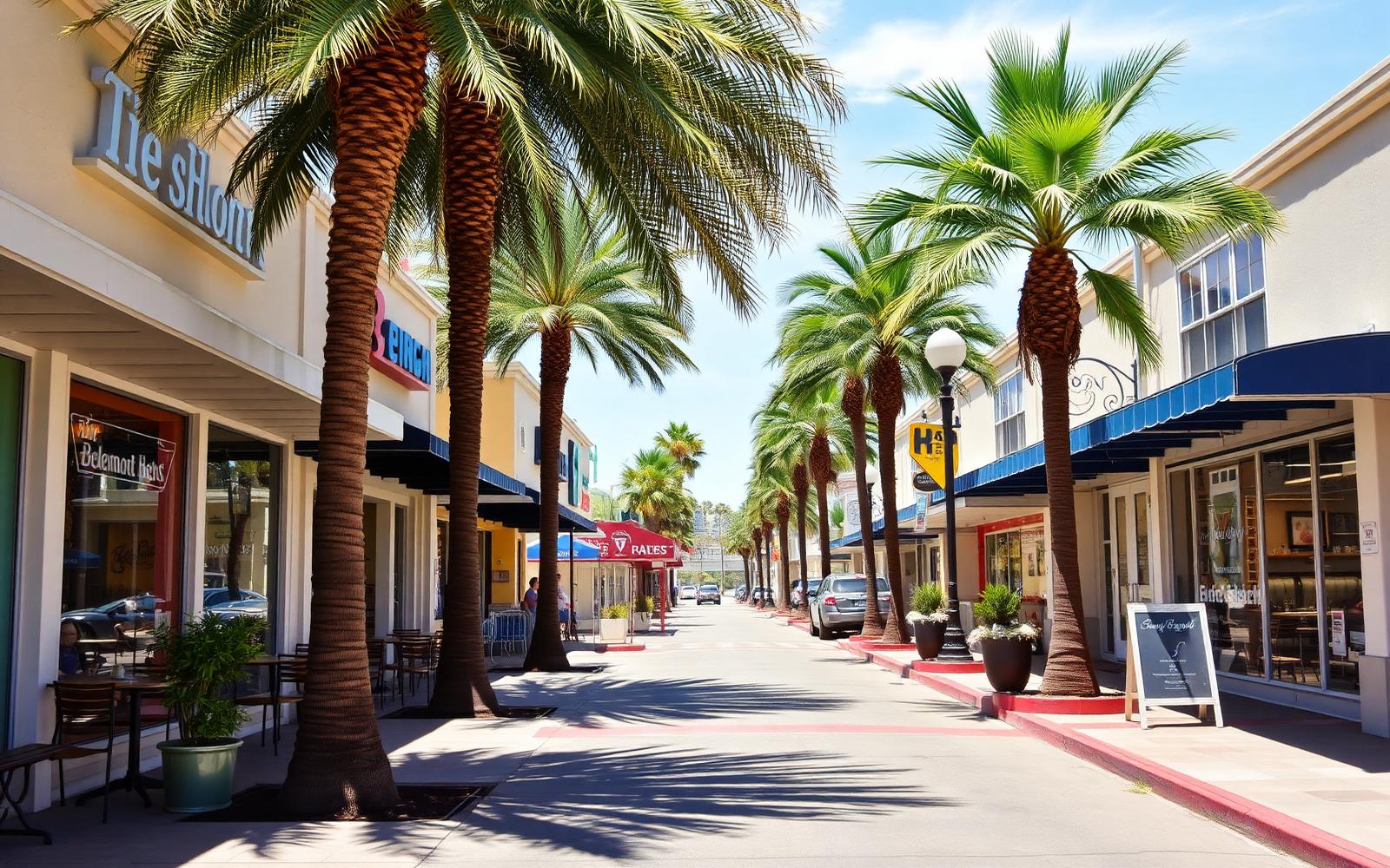 Long Beach neighborhood shopping street