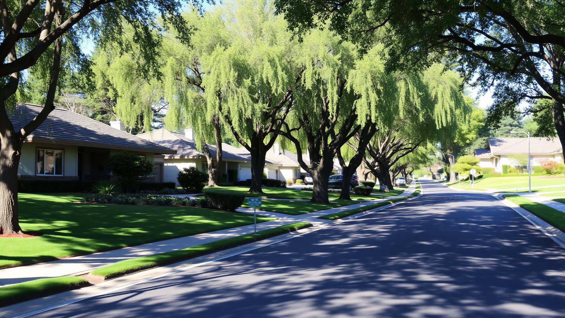Rossmoor tree-lined residential street